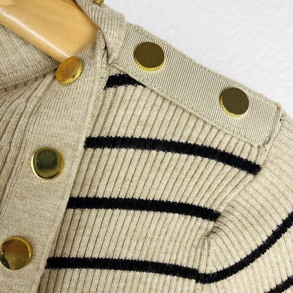 Cache Ribbed Stretch Cowl Neck Sweater Size Medium - Picture 6 of 10